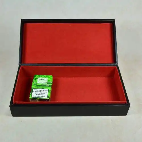 Schmuckdose Leder mit rotem Velours  