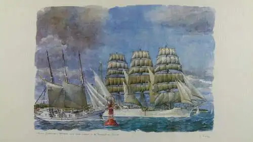 Giclée Schoner Grossherzogin Elisabeth und Bark Sedov  