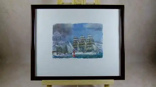 Giclée Schoner Grossherzogin Elisabeth und Bark Sedov  
