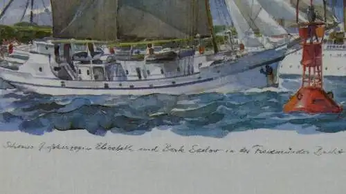 Giclée Schoner Grossherzogin Elisabeth und Bark Sedov  