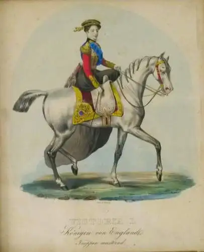 Farblithografie Victoria I, Königin von England von A. Kneisel  