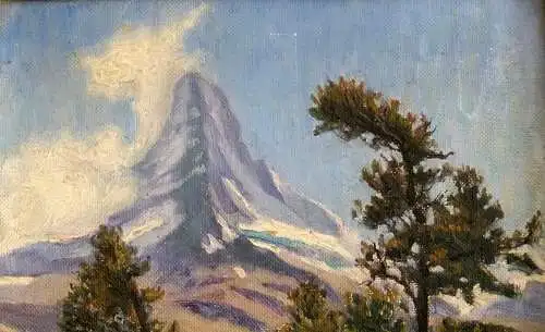 Ölgemälde Alpenlandschaft von Karl Camillo Schneider  
