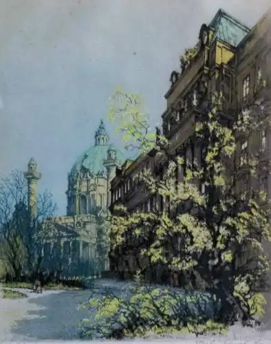 Farbradierung Wien, Technik von Karl Schwetz  