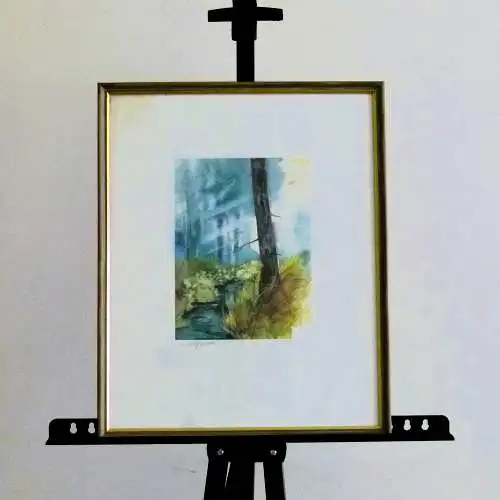 Aquarell Im Burgwald von Klara Scholler  