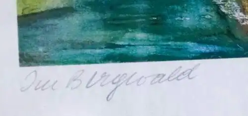 Aquarell Im Burgwald von Klara Scholler  