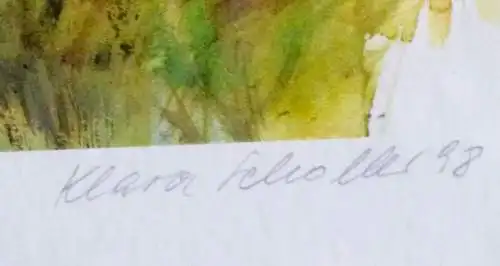 Aquarell Im Burgwald von Klara Scholler  