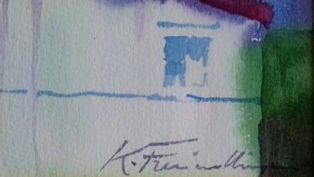 Aquarell Abstrakte Landschaft von Kurt Freundlinger   1