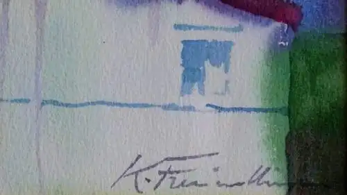 Aquarell Abstrakte Landschaft von Kurt Freundlinger  