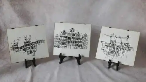 Triptychon Tuscheskizzen Architektur 