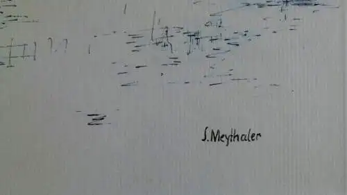 Farbradierung Nürnberg Weinstadel von Sieglinde Meythaler  