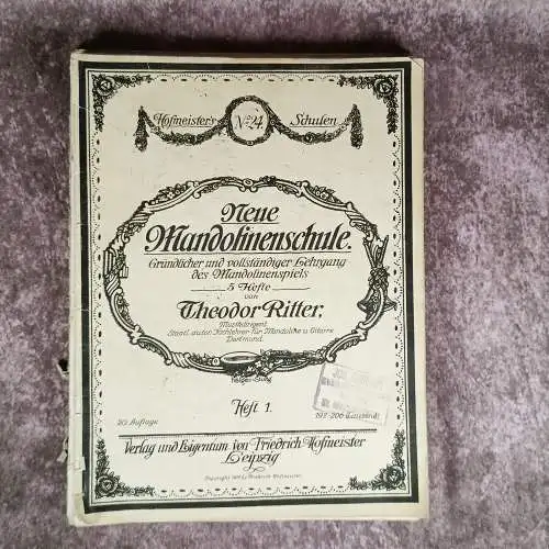 Notenhefte Mandoline und Gitarre von Ritter und Scherrer  