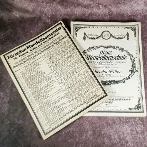 Notenhefte Mandoline und Gitarre von Ritter und Scherrer  
