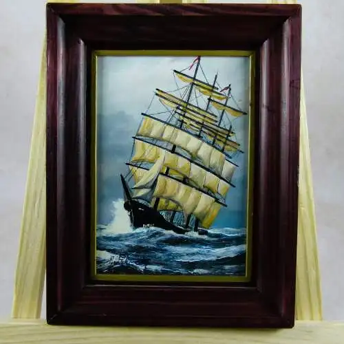 Ölgemälde Segelschiff von Emil Rieck  
