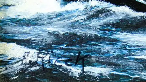 Ölgemälde Segelschiff von Emil Rieck  