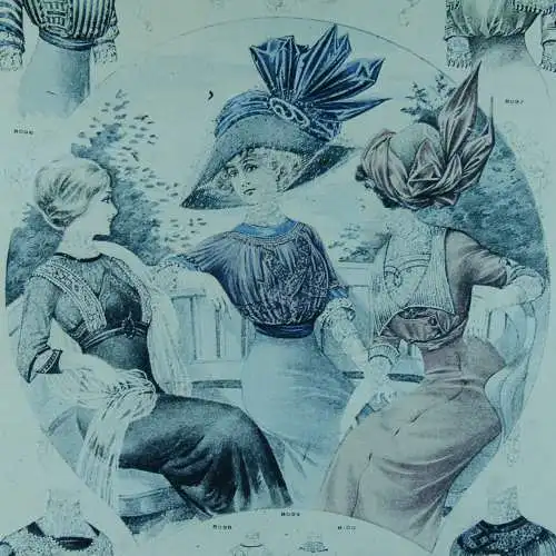 Farbradierung Le Salon des Modes Parisiennes  