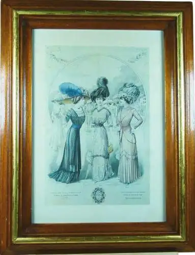 Farbradierung Le Salon des Modes Parisiennes  