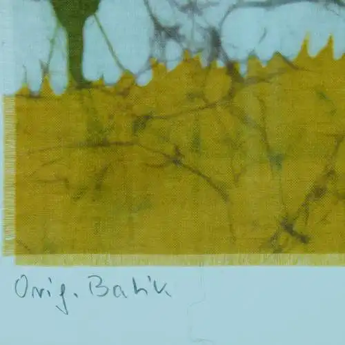 Batik Landschaft mit Windmühle