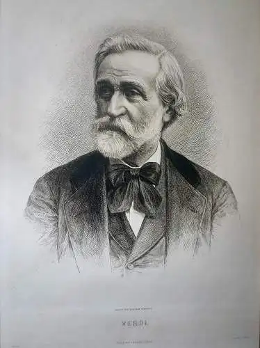 Radierung Giuseppe Verdi von Wilhelm Woernle  