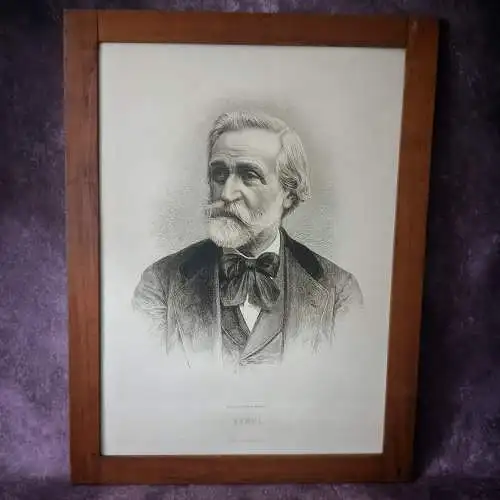 Radierung Giuseppe Verdi von Wilhelm Woernle  