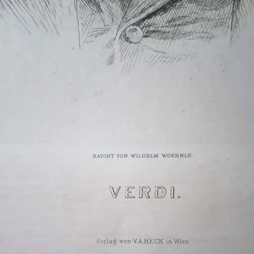 Radierung Giuseppe Verdi von Wilhelm Woernle  
