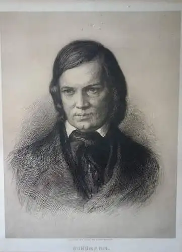 Radierung Robert Schumann von Ludwig Michalek 