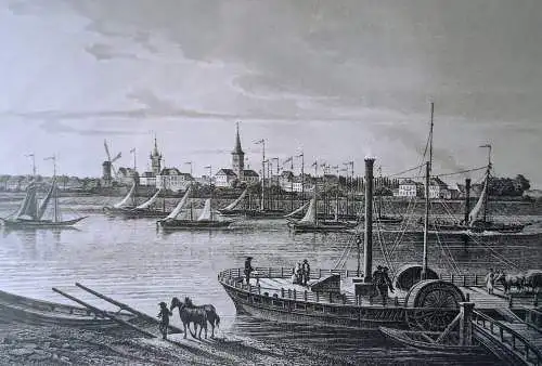 Reproduktion Duisburg Ruhrort nach J.M. Kolb  