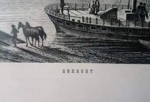 Reproduktion Duisburg Ruhrort nach J.M. Kolb  