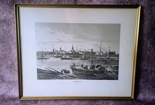 Reproduktion Duisburg Ruhrort nach J.M. Kolb  