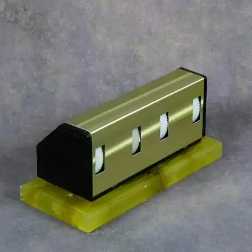 Tischkalender Messing mit Onyx-Basis  