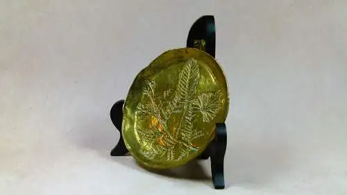 Tellerset Messing mit Blattmotiven von Collini  