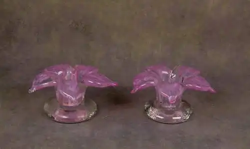Kerzenhalter Murano-Stil mit Blütendesign  