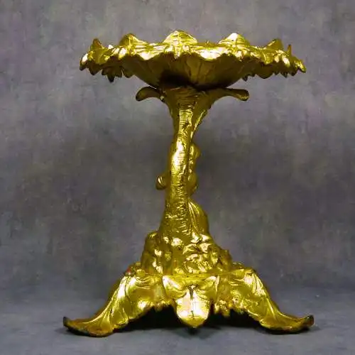 Kerzenhalter Goldguss mit Frauenfigur  