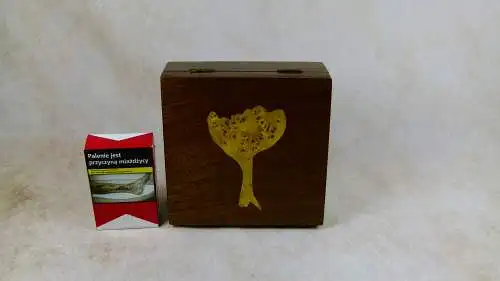 Zigarettenboxen-Set mit Wurzelholz-Intarsien  