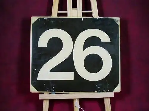 Straßenbahnschild Linie 26 & 25 Wien 