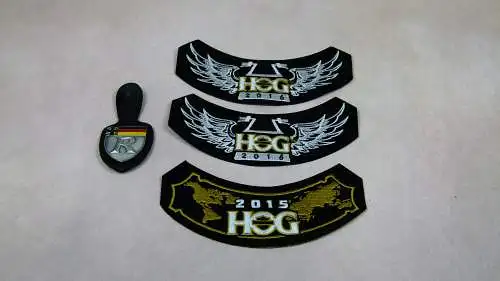Set HOG Harley Davidson Aufnäher und Bundeswehr-Abzeichen  
