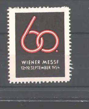 Reklamemarke 60. Wiener Messe 1954