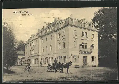 AK Augustusbad, Palais-Hotel, Einspanner