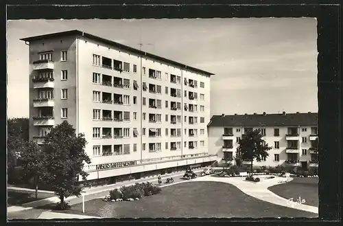 AK Erlangen, Hochhaus am Berliner Platz der Siemens-Siedlung