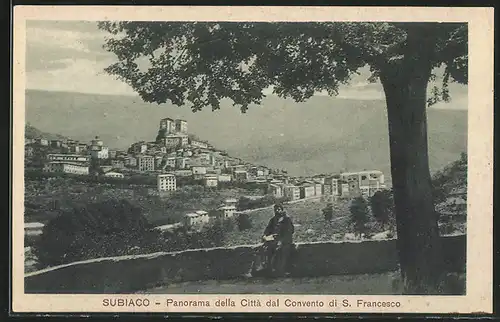 AK Subiaco, Panorama della citta dal Convento di S. Francesco