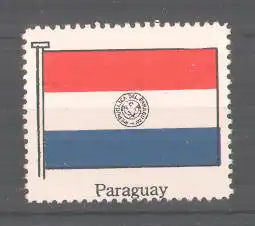 Reklamemarke Serie: Internationale Flagge, Flagge von Paraguay