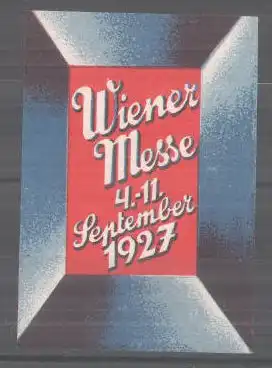 Reklamemarke Wien, Wiener Messe 1927