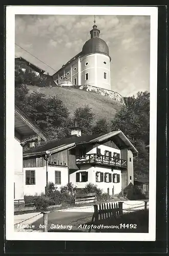 AK Hallein, Ortspartie mit Kirche