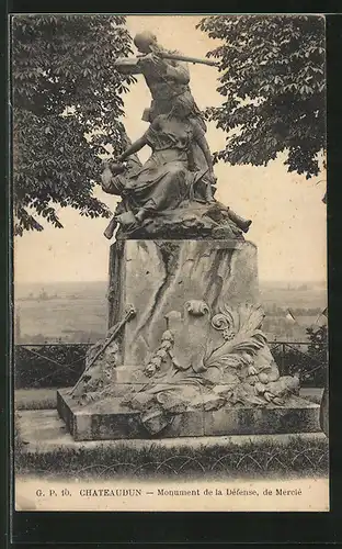 AK Châteaudun, Monument de la Défense