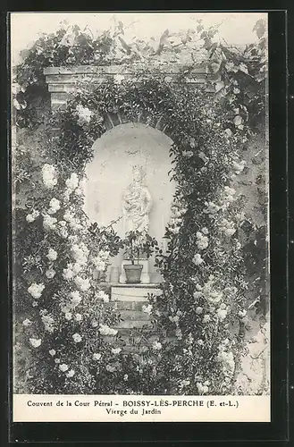 AK Boissy-les-Perche, Couvent de la Cour Pétral, Vierge du Jardin