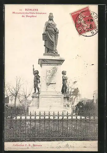 AK Romans, Monument des Etats-Généraux du Dauphiné