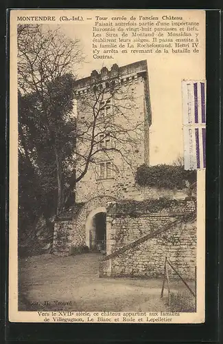 AK Montendre, Tour carree de l'ancien Chateau