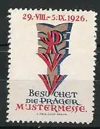 Reklamemarke Prag, Prager Mustermesse 1926, Messelogo