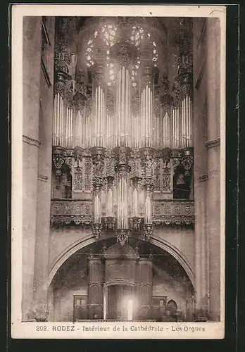 AK Rodez, Interieur de la Cathedrale, Les Orgues, Orgeln