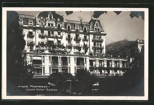 AK Montreux, Grand Hotel Suisse, Frontalansicht