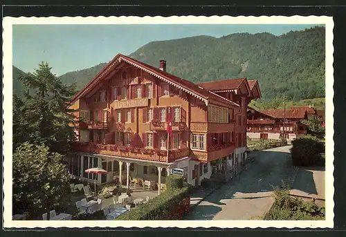 AK Wilderswil, Hotel Alpenblick mit Terrasse
